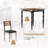3 Piece Dining Table Set, Dining Table And Chairs Set Of 2 With Spiral Legs-14705230-14705236