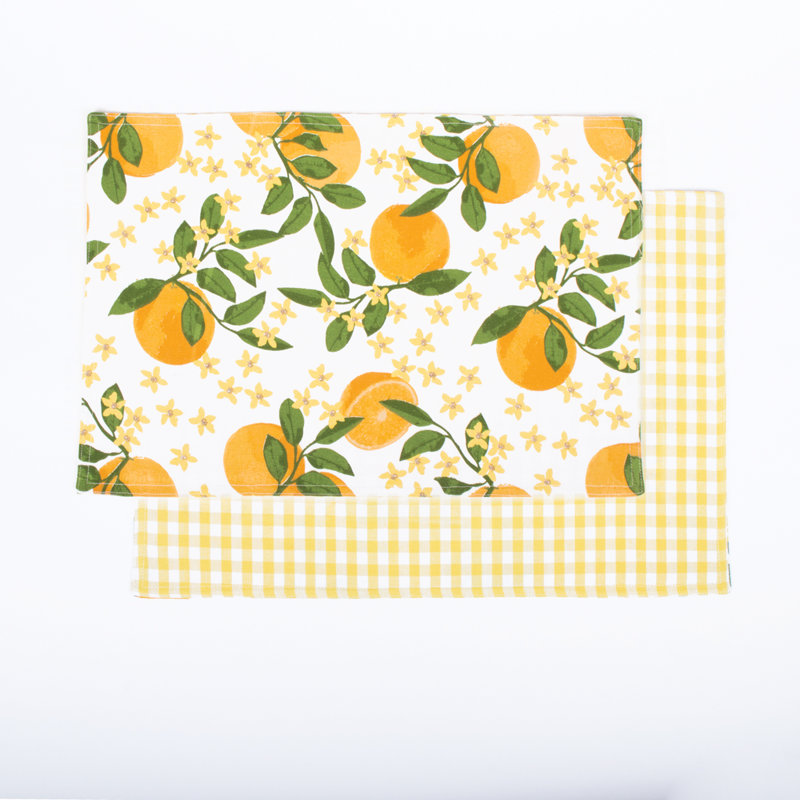 Ensemble de napperon réversible Orange Grove