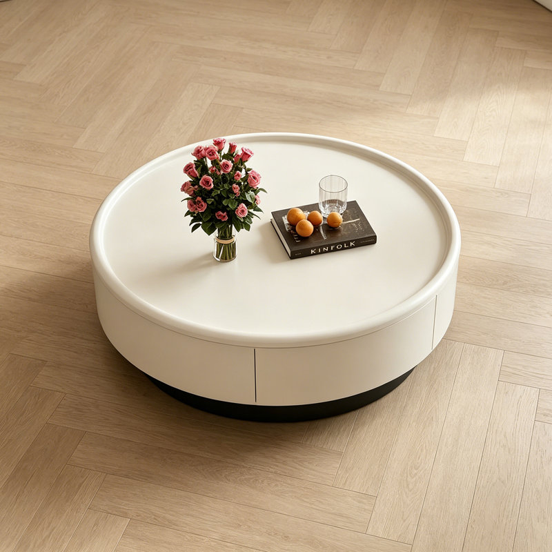 Rivero, H 13 po x L 27,55 po x l 27,55 po, Noir / blanc
