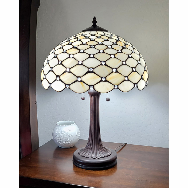 Lampe de banquier Genaro, H 26 po x l 16 po x P 16 po