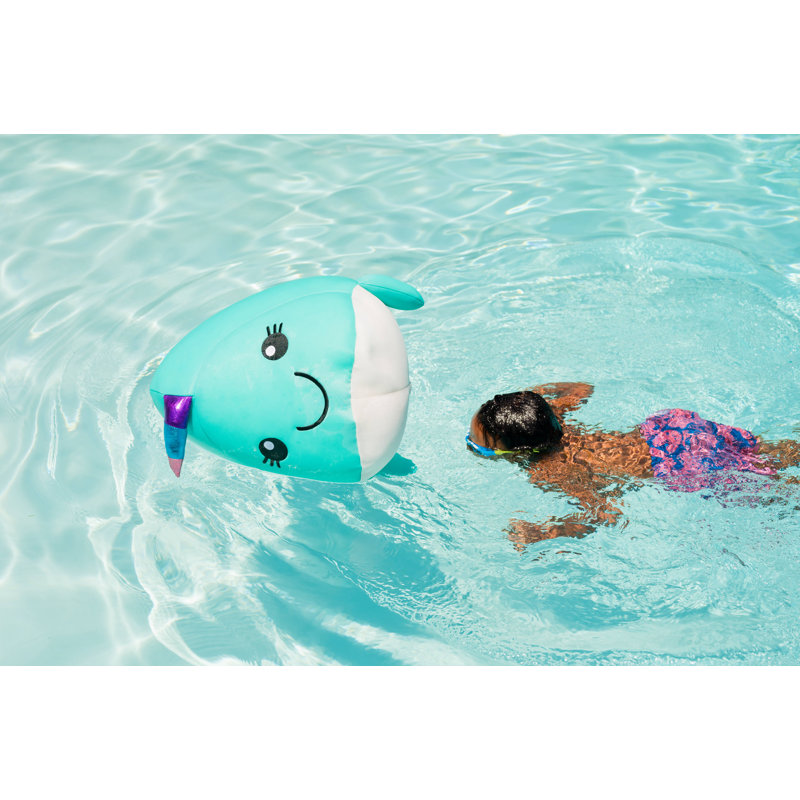 Animal Pool Float - Marine Animal Narwhal Pool Floats and Noodles filled with EPS Beads for kids, teens and adults, Use While Floating or Lounging Poolside, Comfy Stuffed Pool Noodle for Lounging, Available in 3 Sizes in Narwhal Design