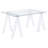 Roda Clear Glass Top Writing Desk