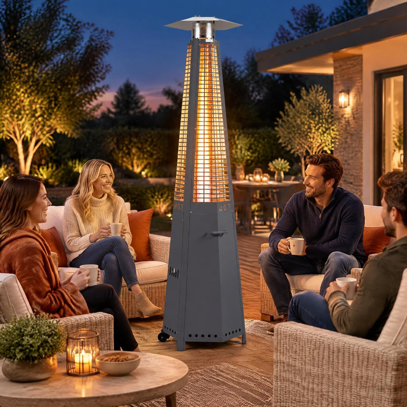Chauffe-terrasse extérieur au propane 48 000 BTU, Hexagone