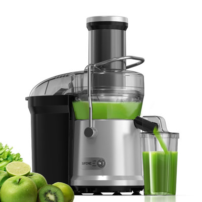Centrifugeuse, extracteur de jus rapide de 1000 W, grande goulotte d'alimentation de 3,2 po pour le jus de fruits entiers et de légumes, facile à nettoyer, moteur puissant pour un jus rapide