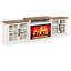 Meuble télé de style ferme avec foyer, 246 cm de large, pour téléviseurs jusqu'à 224 cm, blanc/chêne-888739227-1000611157