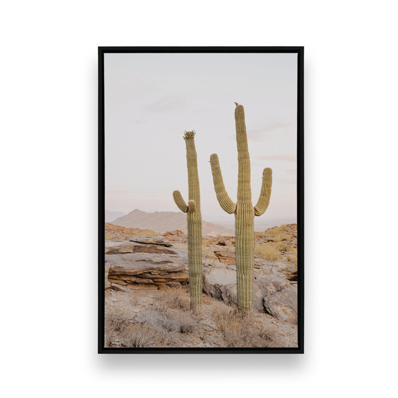 «Desert Majesty» sur toile par Krista Mosakowski, Cadre flottant noir satiné, H 32 po x l 22 po