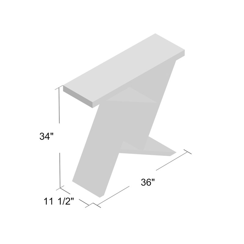 Table d'appoint étroite en stratifié parfaite comme console ou table de canapé pour le salon ou la chambre à coucher Ayling