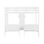 Lit superposé simple au-dessus de simple avec bureau intégré, tablettes de rangement et lampe de lecture à DEL, blanc-2132915945