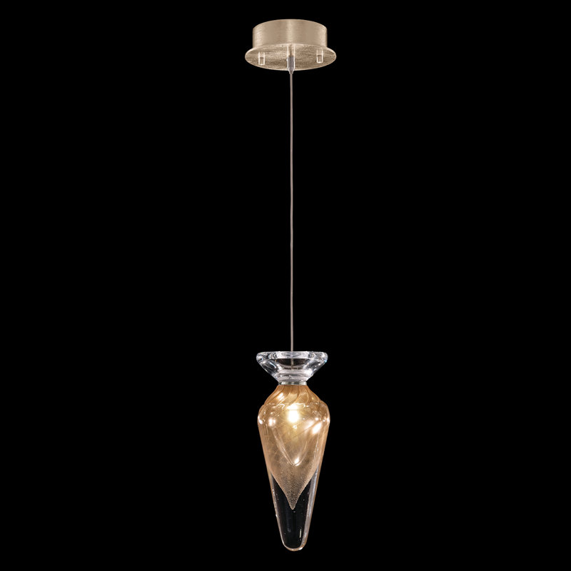 Luminaire suspendu rond de 5,5 po Essence, Or, Or