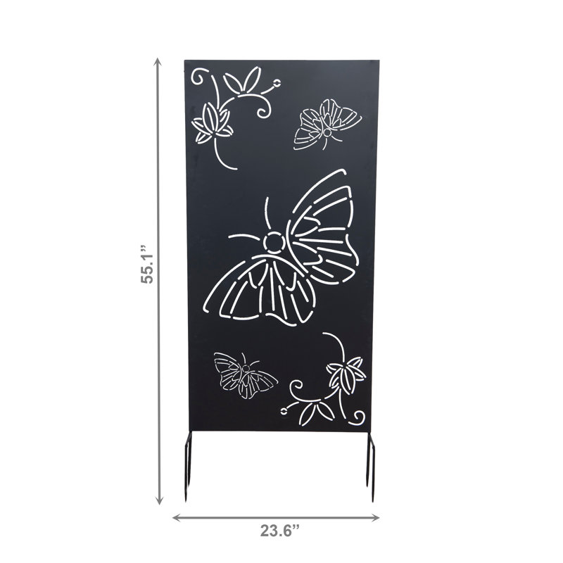 Écran de jardin en métal papillons H 55,11 po