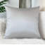 Housse de coussin carré en soie synthétique 18 pi x 18 po Aiking Home, fermeture à glissière, argent (ensemble de 2)-127322745