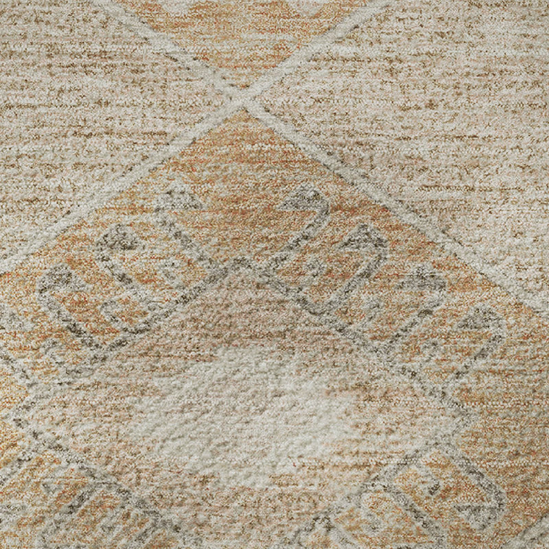 Premium Machine Washable Xamiera AMF1857 Aztec Rug, Round 8'