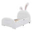 Lit simple recouvert d'un motif de lapin, thème de princesse-351632836