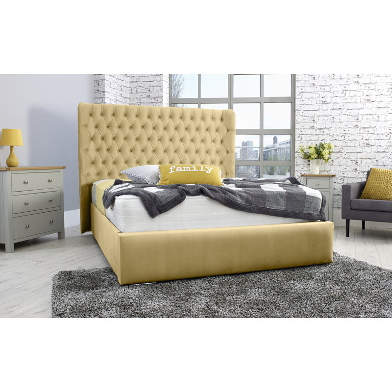 Kalista Upholstered Bed, Single (3'), Beige