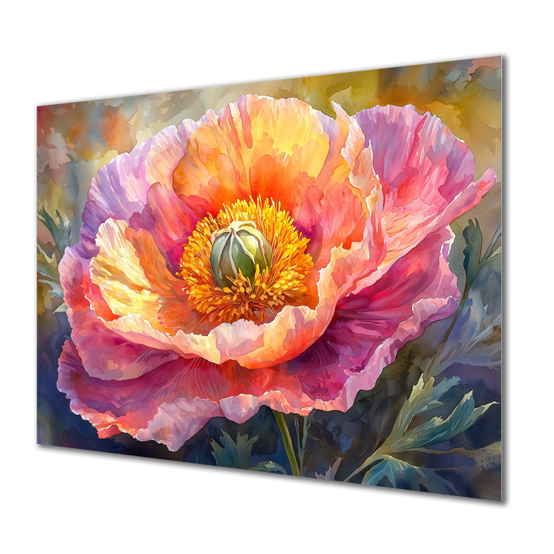 Sunlit Peony Bloom of Elegance II - reproduction d'art traditionnelle en métal, pivoines, art mural en métal