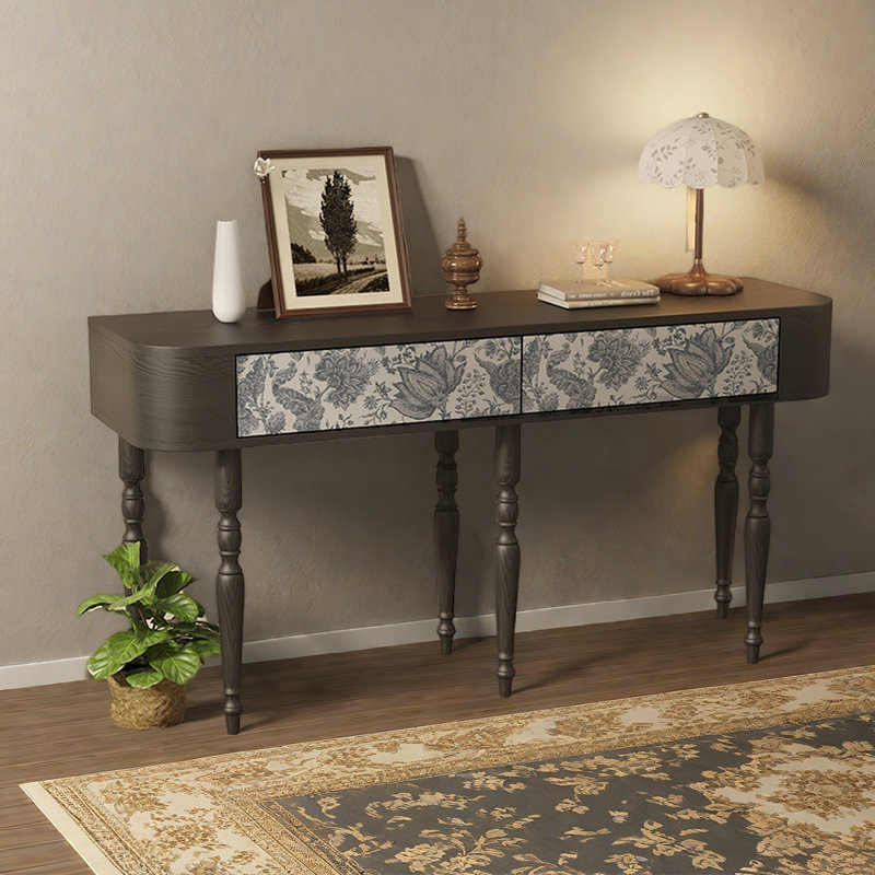 Console moderne avec tiroirs en bois, H 31,5 po x l 62,99 po x P 15,75 po