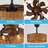 18" Boho Rattan Caged Ceiling Fan with Lights and Remote Control, Quiet DC Motor, 6-Speed and Timer