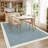 Modern Geometric Rug – Bordered Jute Carpet for Hallway, Entryway, Kitchen, Bathroom, Office – Non-Slip, Low Pile, Machine Washable – Cross Dot Motifs-1269755048
