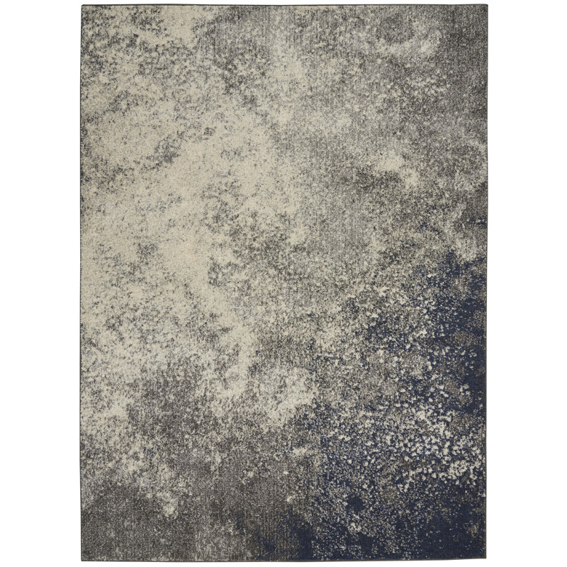 Tapis noir contemporain Augusta, Rectangle 3 pi 9 po x 5 pi 9 po