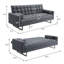 Canapé convertible en tissu l 83,6 po Cecina