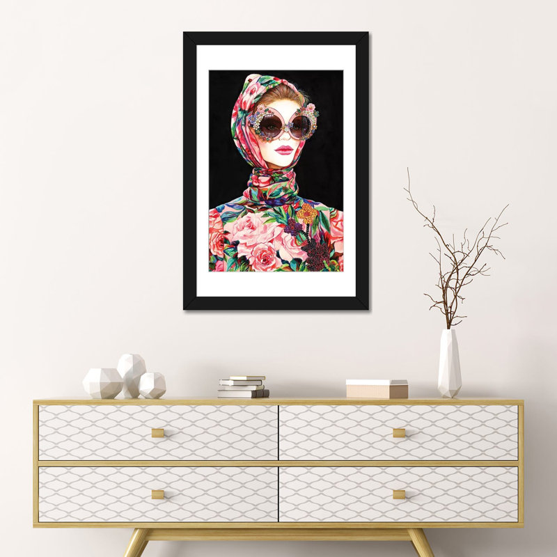 «Bella DG», impression sur toile, Papier d'art encadré noir, Blanc, H 32 po x l 24 po x P 1 po