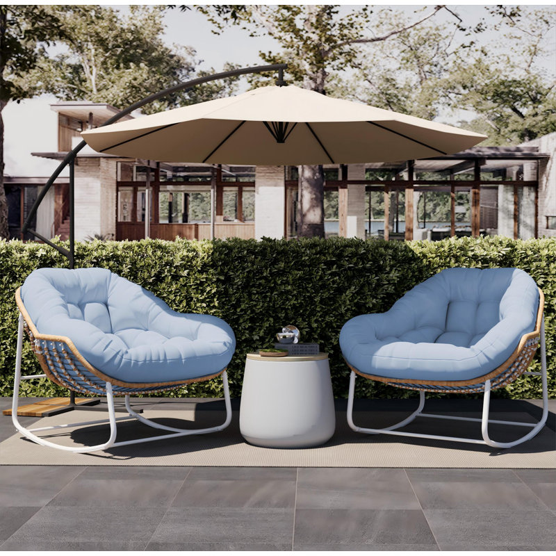 Chaise d'extérieur Cini, Blanc/naturel, Crème, crème