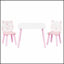 Ensemble de table et de chaises pour enfants, bureau pour tout-petits en bois 3 pièces avec dossier animal pour les activités de dessin, d'apprentissage et de salle de jeux