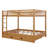 Modern Queen Over Queen Bunk Bed With Trundle, Solid Wood Bunk Bed Frame With Ladder And Guardrail For Kids Teens Adult-1542746567