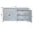 Farmhouse White Accent Cabinet - 60" Wide 4-Door Buffet with Rustic Wood Finish for Home Organization