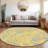 Saphara Yellow Washable Indoor-Outdoor Rug - -703601729