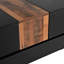 Table basse carrée 31,4 po x 31,4 po avec plateau coulissant, table centrale ultrabrillante avec compartiment de rangement dissimulé, table à cocktail extensible avec finition grain de noyer pour le salon