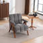  Ensemble de 2 chaises d'appoint modernes en bois massif revêtu de chenille-663062599-663062602