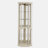 Lighted Corner Curio Cabinet - Elegant Glass Display Case for Living Room & Bar Storage - for Antique Collections & Wine - Includes Built-in Lighting - White-1108151481
