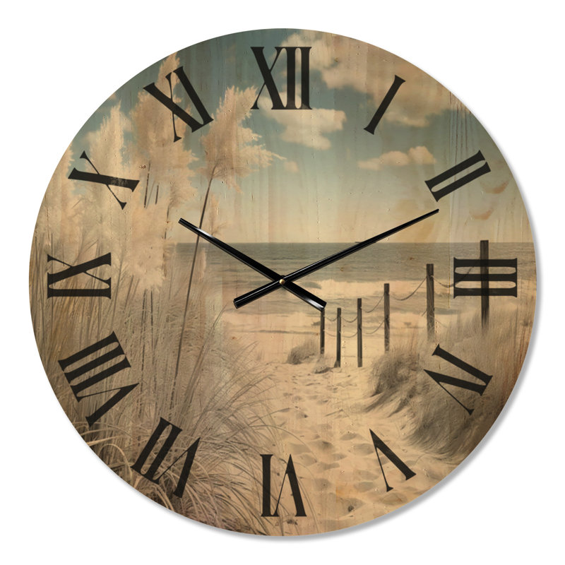 Grande horloge murale en bois, Large