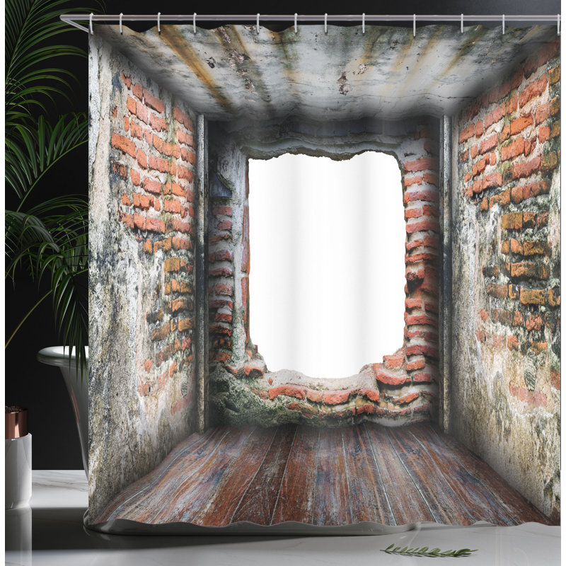 Shower Curtain with Hooks Included, 75"H x 69"W