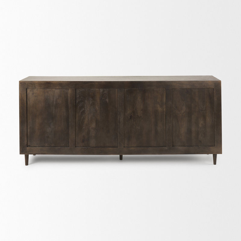 71.75'' W Solid Wood Sideboard, Dark Brown