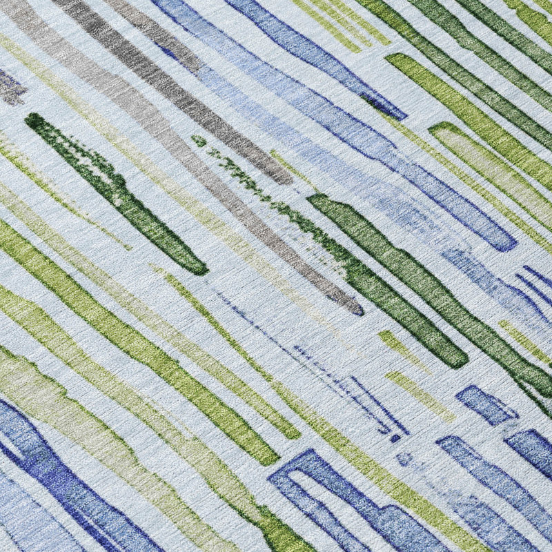 Tapis intérieur / extérieur lavable à la machine Cinead ACN1684 Sky, Rectangle 9 pi x 12 pi