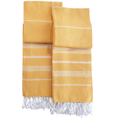 4-Pack Quick-Dry 100% Cotton Turkish Beach Towels, Sand-Free Peshtemal Blanket
