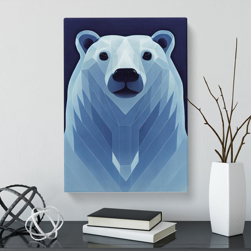 Talmadge Polar Bear Purism - Wrapped Canvas, 60cm H x 40cm W x 3cm D