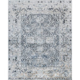 Oriental Area Rug in Blue/Gray/Ivory