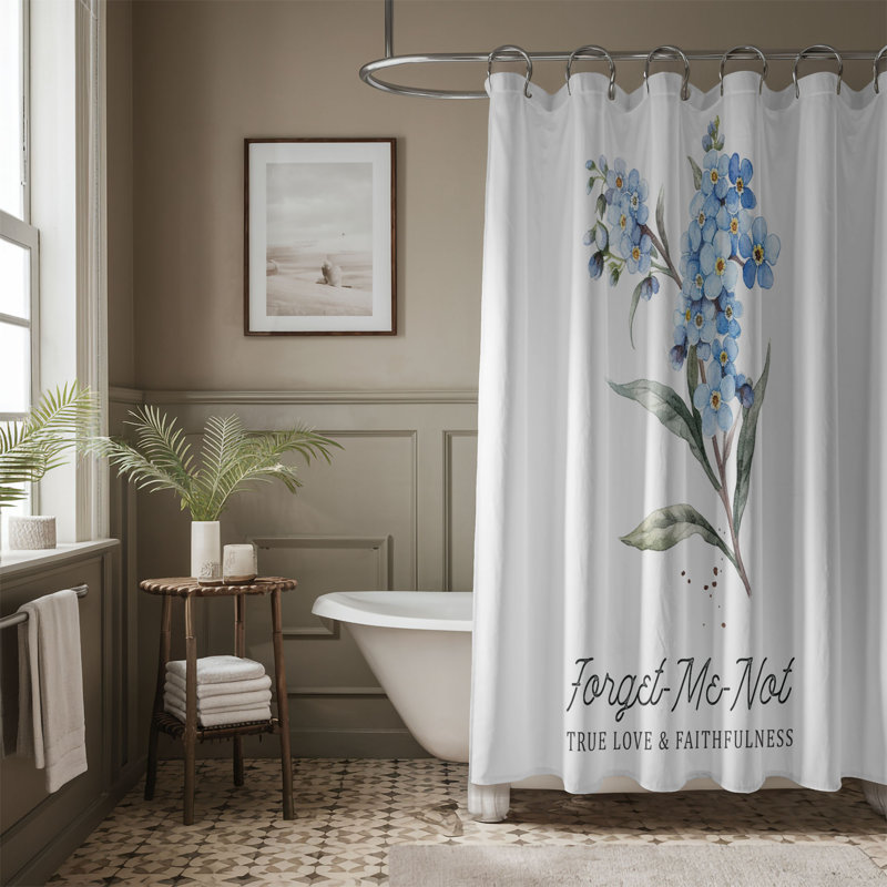 Rideau de douche 1 pièce Pride Blossom, H 74 po x l 71 po