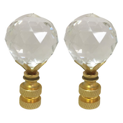 Faceted Diamond Cut K9 Crystal Lamp Finial