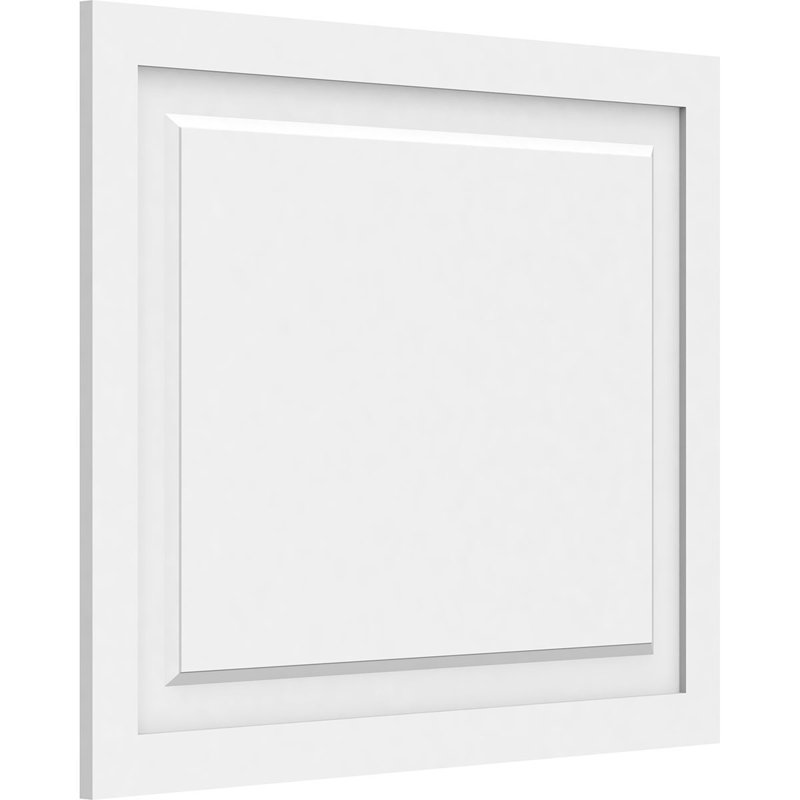 Panneau mural Harrison 3D en blanc, H 26 po x l 32 po x P 0,63 po