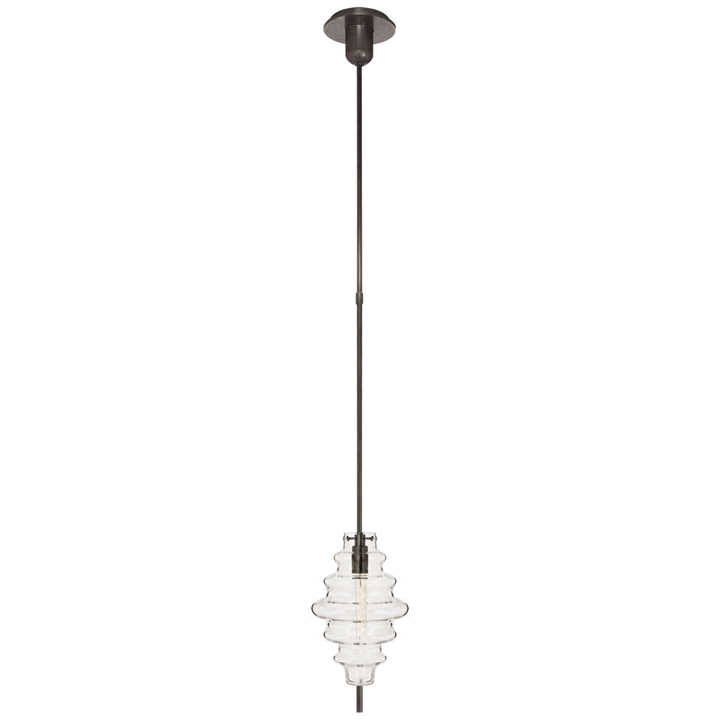 Tableau 1 - Light Pendant, Antique Brass, Clear