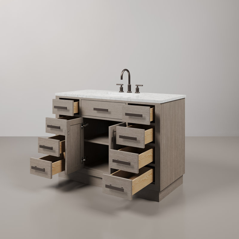 Chestnut 48'' W Single Vanity, Gray Oak