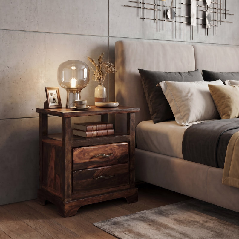 Chaliyah 25'' W Solid Wood Nightstand