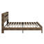 Structure de lit plateforme en bois avec tête de lit à DEL et USB-1021660121