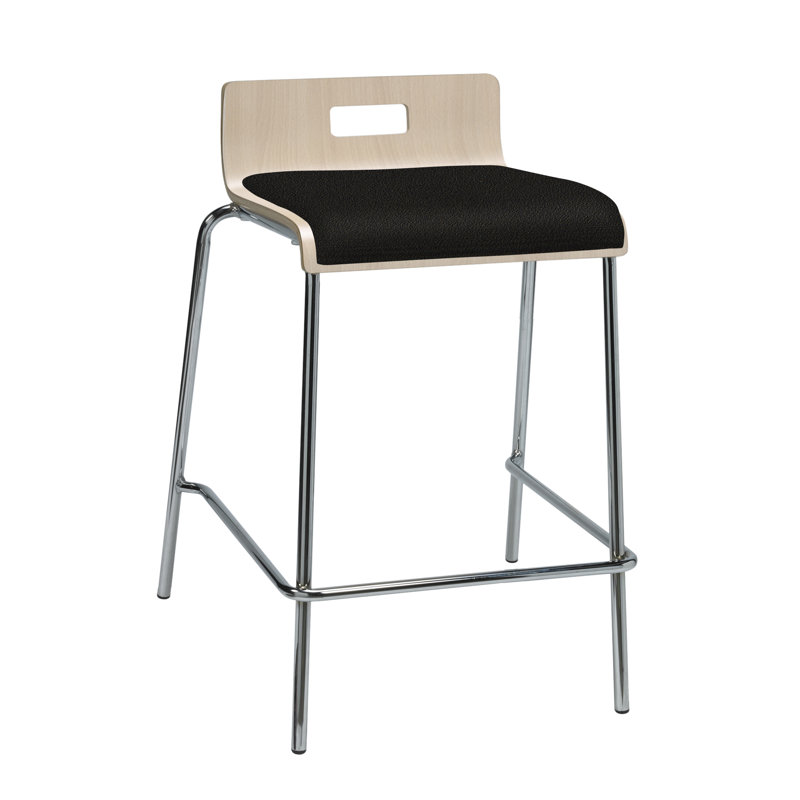 Jive Stool, Tuxedo Fabric, Natural Back, Counter Stool (25” Seat Height)