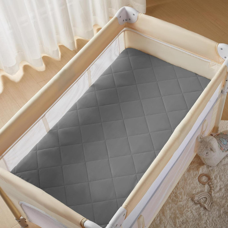 Housse de protection pour lit de bébé, housse de protection pour matelas pour tout-petits avec poche profonde de 1 po à 3 po, draps épais pour parc de jeu, couvre-matelas moelleux et respirant