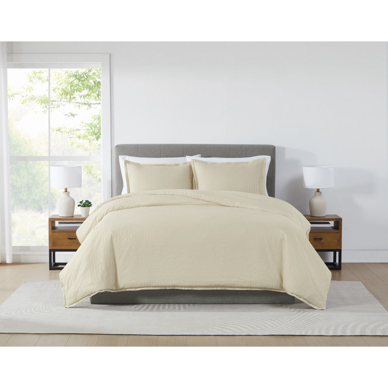 Ensemble de housse de couette Royal Velvet Olivia, Housse de couette pour grand lit et 2 taies décor, Taupe